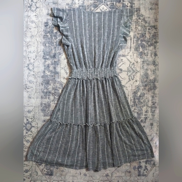 Caution to the Wind Striped Dress, Size Medium - Picture 2 of 7